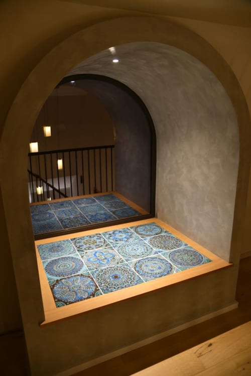 12 large ceramic turquoise tiles handmade in Spain. | Tiles by GVEGA