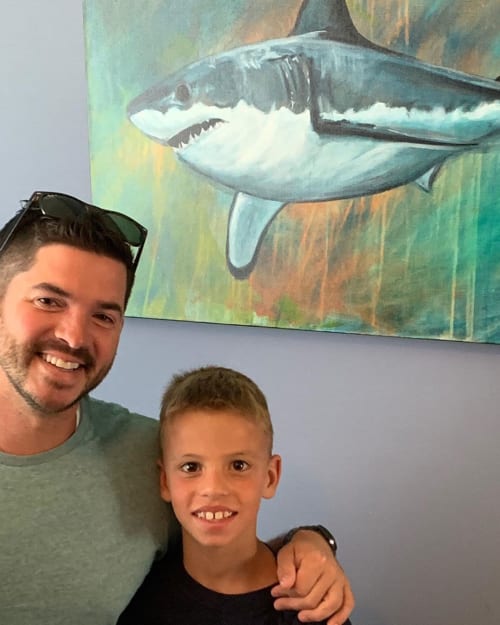 Great White | Paintings by Tim Smith | Giovanni's Delicatessen in Sea Isle City