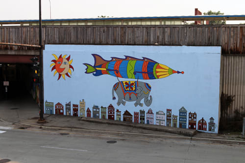 Jumbo Jet Mural | Street Murals by Tony Passero | 3931 North Pulaski Road, Chicago, IL in Chicago