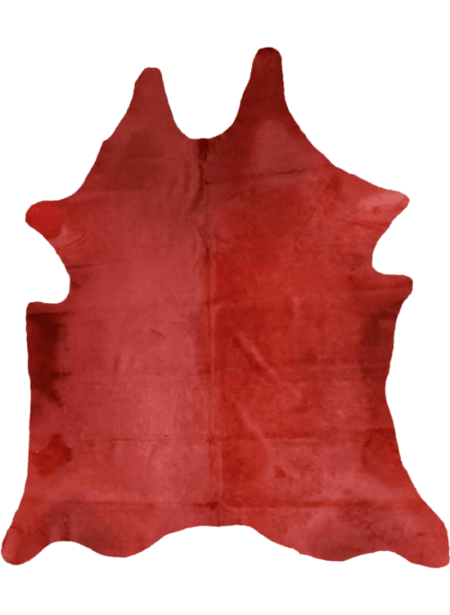 Red Dyed Cowhide | Rugs by KAYMANTA