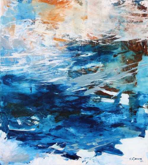 Seascape | Oil And Acrylic Painting in Paintings by Simona Gocan