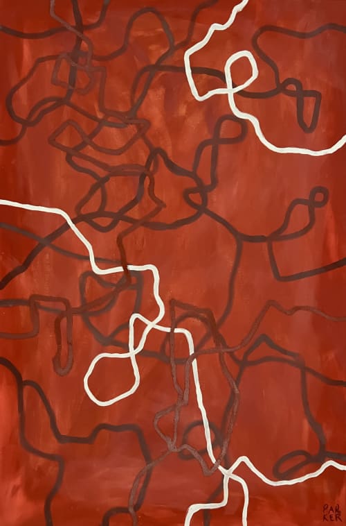 BRICK 48"x72" - Mixed Media, Original Painting | Paintings by PAR  KER made