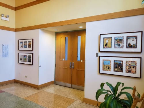 Book of the Hours, series of 12 paintings | Mixed Media by Judith Joseph | Toman Branch, Chicago Public Library in Chicago