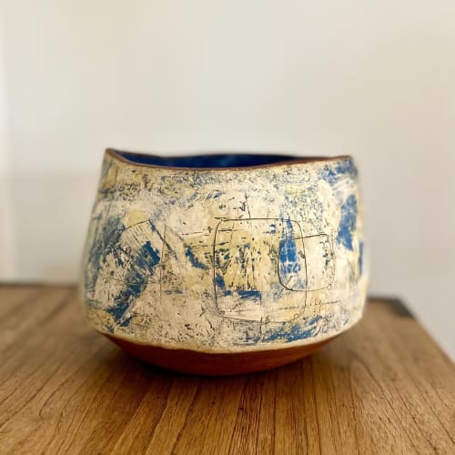 Handmade Hand-Painted Decorative Bowl | Dinnerware by cursive m ceramics