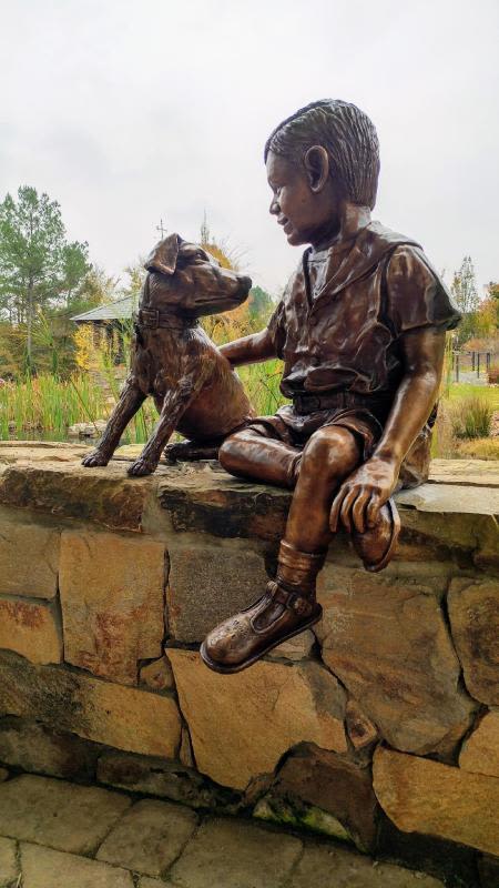 Boys Best Friend | Public Sculptures by Paul Nixon | Daniel Stowe Botanical Garden in Belmont