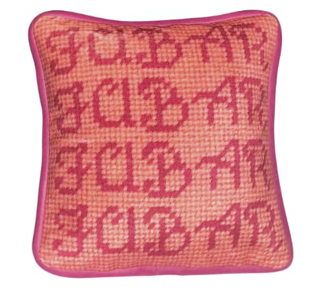 pink velvet FUBAR toss pillow | Pillows by Mommani Threads | The Beacon Butcher Bar in Boone