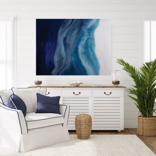 Private Collection:  Nordic Voyage Original Resin Painting | Paintings by MELISSA RENEE fieryfordeepblue  Art & Design