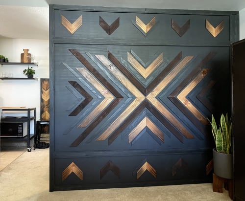 Privacy Wall - Geometric Design | Wall Treatments by Crate No. 8 Co.