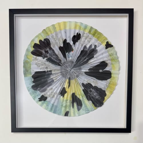 Peony - Pleated Tale Series, paper sculpture | Mixed Media by Ellen Schiffman