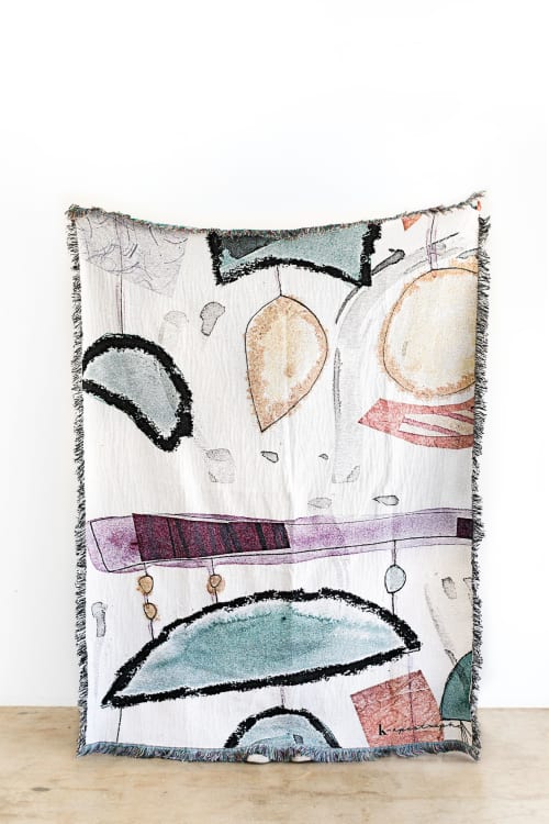 "Bowie" Throw Blanket | Linens & Bedding by k-apostrophe