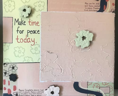 "Peaceful Reminders" #3 Painting | Mixed Media by Peace Peep Designs