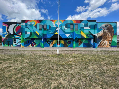 BIINDIGEN, 2021 | Murals by PERU143 | Sault Ste. Marie Boardwalk in Sault Ste. Marie