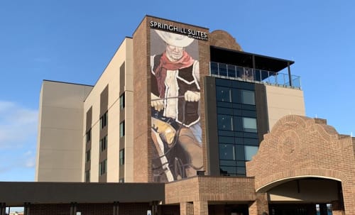 Spirit of the Stockyards Mural | Murals by Dylan Kennedy Murals | SpringHill Suites by Marriott Fort Worth Historic Stockyards in Fort Worth