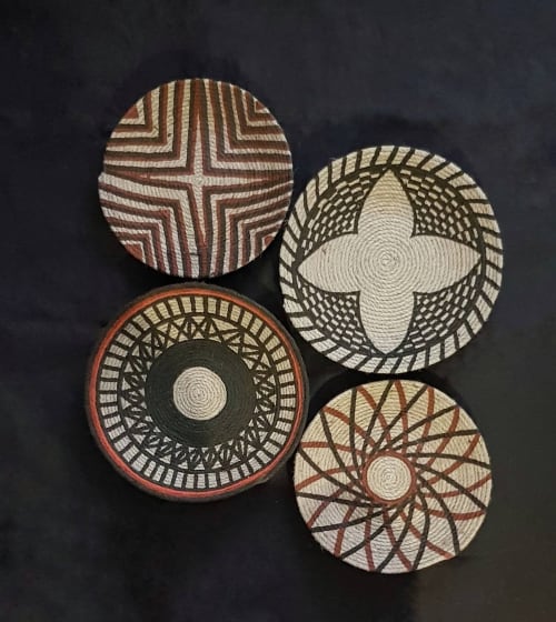 Set of 4 Boho Wall  Plate Decor | Decorative Plate in Decorative Objects by Sarmal Design