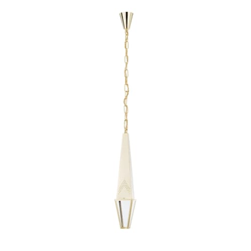 Single-light with Brass Structure Pendant Lamp #2 | Pendants by Bronzetto