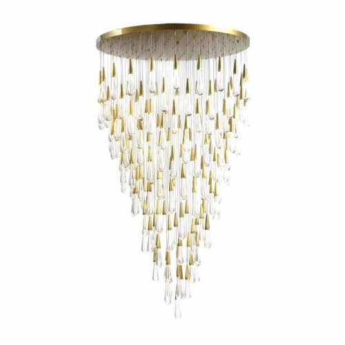 AK4002RD SKINNY RAIN ROUND | Chandeliers by alanmizrahilighting | New York in New York