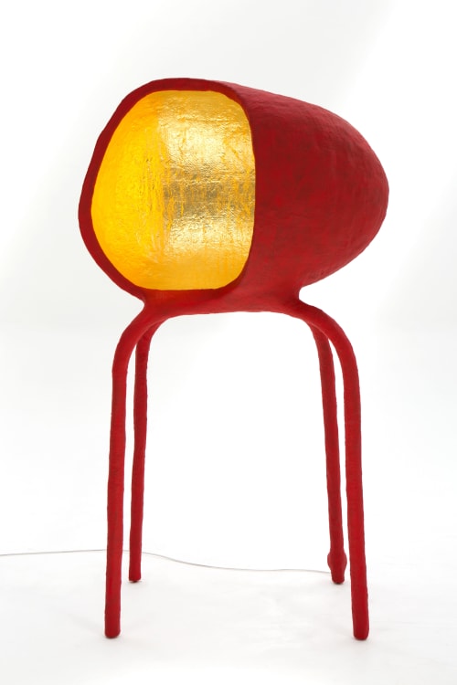 Maximalist Red Floor Lamp - IC 12 by Studio Josha | Lamps by Studio Josha