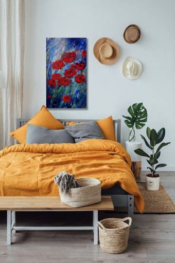 Poppies in the wind | Paintings by Elena Parau