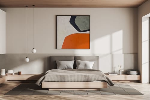 Abstract Orange Texture Art Piece | Paintings by Elsa Jeandedieu Studio