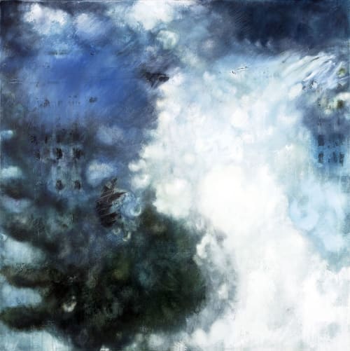 A case of you, Blue | Mixed Media in Paintings by Gina Parr