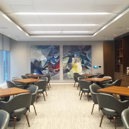 "Switchback and Downside-Up" | Paintings by Melanie Authier | Deloitte in Toronto