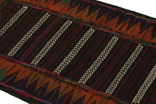 Vintage Afghan Kilim Rug with Polychromatic Stripes | Rugs by Rug a