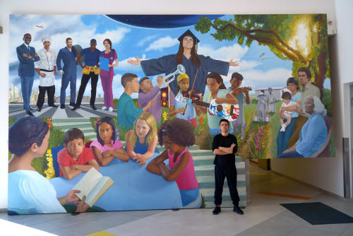 The Growth of Our Beloved Neighborhood, 2026, Mural | Paintings by Juan Diaz | The Heights Foundation/The Heights Center in Fort Myers