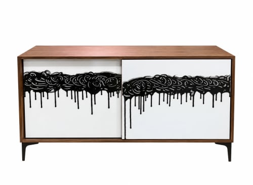 Finage — Walnut Art Credenza, In Stock in Florida | Storage by Morgan C