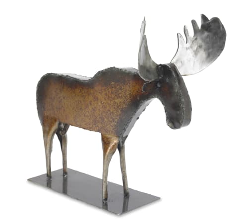 Monte the Moose Tabletop Sculpture | Sculptures by Gatski Metal