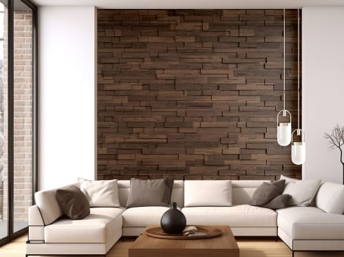 Wooden Brick Panel Tile | Paneling in Wall Treatments by ZDS
