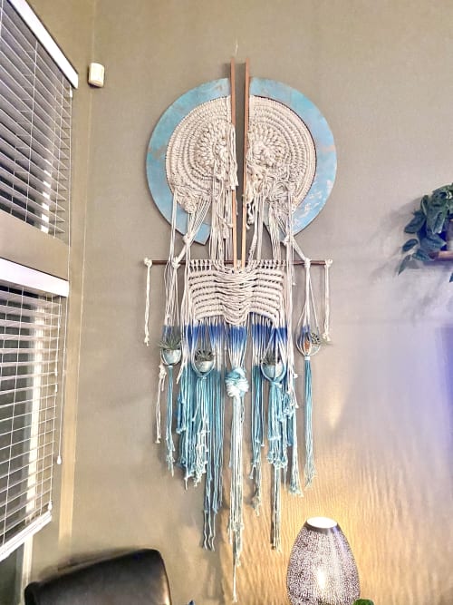 The Peaceful Jelly Fish | Macrame Wall Hanging in Wall Hangings by Gissell Studio - Textile & Botanical Art