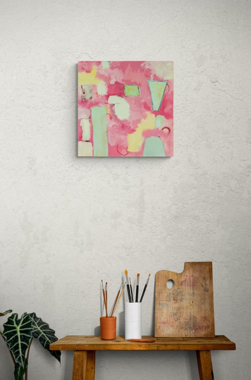Play Drawing #6 — 20×20 Abstract Oil Painting | Oil And Acrylic Painting in Paintings by Vincent Salvati – Contemporary Abstract Painter | NJ`