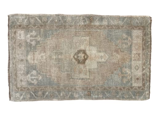 Vintage Turkish rug doormat | 1.10 x 3.1 | Small Rug in Rugs by Vintage Loomz