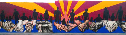 Friends helping Friends - DES building mural | Murals by Hugo Medina