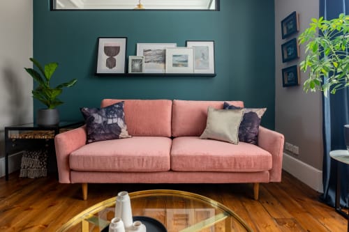 The Rebel 3-Seater Sofa in Blush Coral