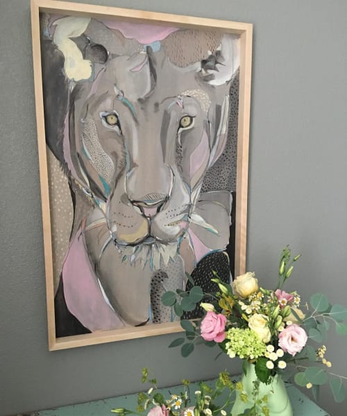 Lioness Totem Painting | Paintings by Emily Reid