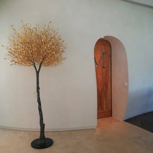 Olive tree sculpture | Sculptures by Valaes | Mirazur in Menton