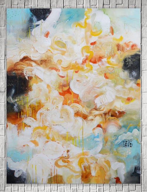 Autumn rain | Oil And Acrylic Painting in Paintings by Andrada Anghel