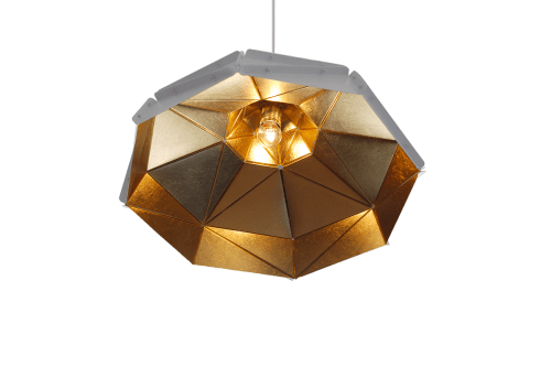 Octagon Wide Gold Faceted Light | Pendants by ADAMLAMP