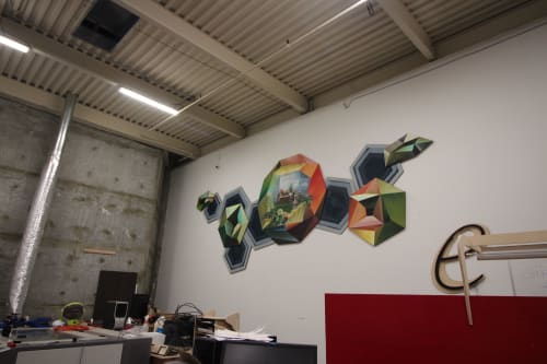 Emerging to Form | Murals by HUMAN SHAPED ANIMAL | Idea Fab Labs Santa Cruz in Santa Cruz
