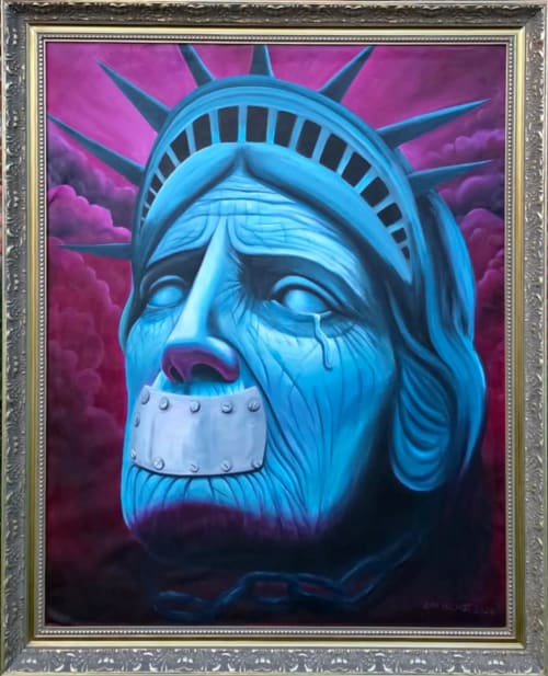 Liberty Muted | Oil And Acrylic Painting in Paintings by Red Door Art by Jodi Wendt