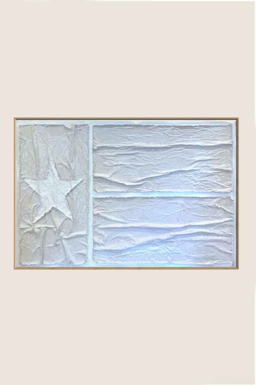 Flags TX F4060 B | Mixed Media in Paintings by Michael Denny Art, LLC
