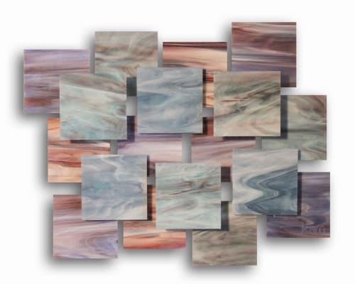 "Impressions" AP Glass and Metal Wall Sculpture | Wall Hangings by Karo Studios