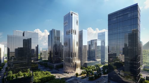 Qianwan Financial Headquarters Design Submission | Architecture by 10 DESIGN | Shenzhen Bay Park in Shenzhen