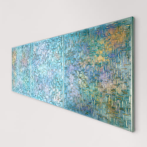 Metallic Rainbow (SOLD) | Oil And Acrylic Painting in Paintings by Alessia Lu