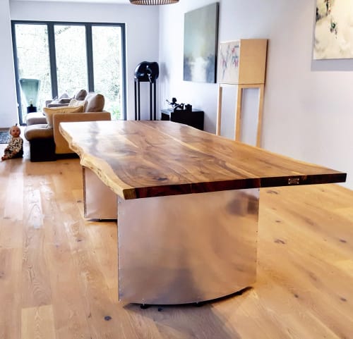 Live-Edge European Walnut + Elliptic Legs | Tables by Handmade in Brighton