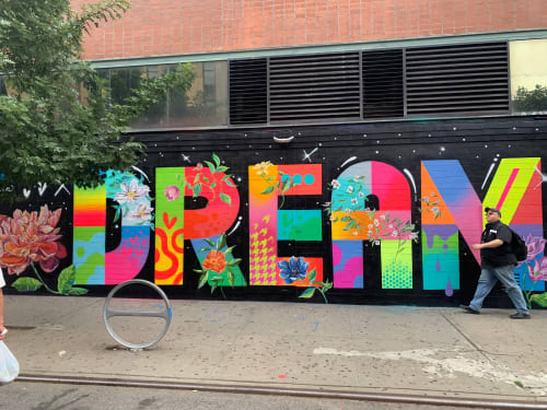 Dream Mural | Street Murals by Jason Naylor | Ludlow Fitness in New York