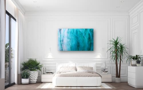 'SPLASH' - Luxury Ocean Seascape Epoxy Resin Abstract Art | Paintings by Christina Twomey Art + Design