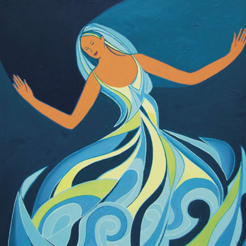 Multi 3. Original Oil Painting on Gallery Canvas | Oil And Acrylic Painting in Paintings by Judy Mayer-Grieve