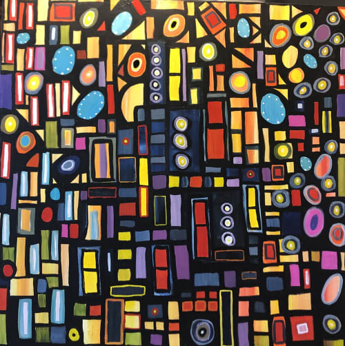 Block City | Oil And Acrylic Painting in Paintings by KARDIMAGO